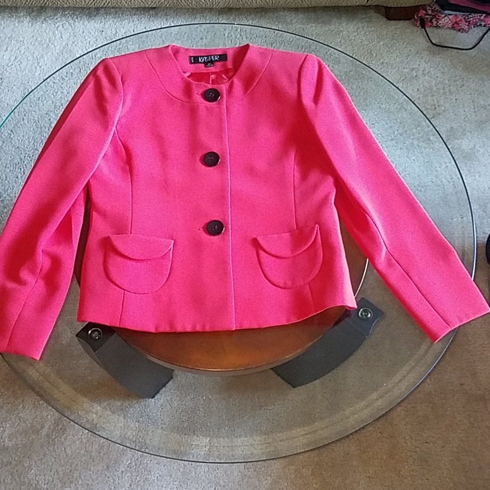 Coral suit jacket